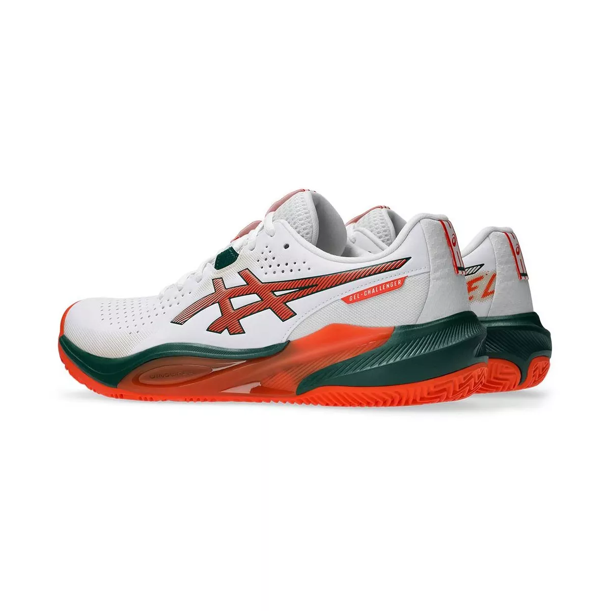 Asics Gel Challenger 15 padelschoenen wit / oranje