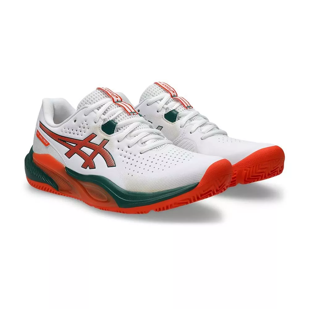 Asics Gel Challenger 15 padelschoenen wit / oranje