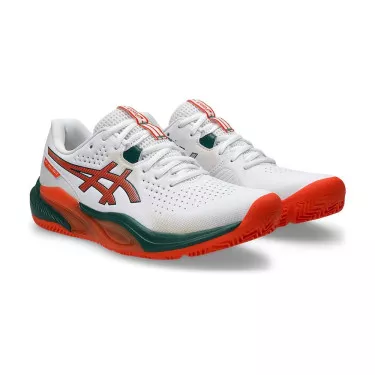 Asics Gel Challenger 15 padelschoenen wit / oranje