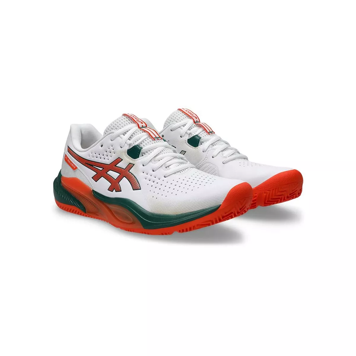Asics Gel Challenger 15 padelschoenen wit / oranje