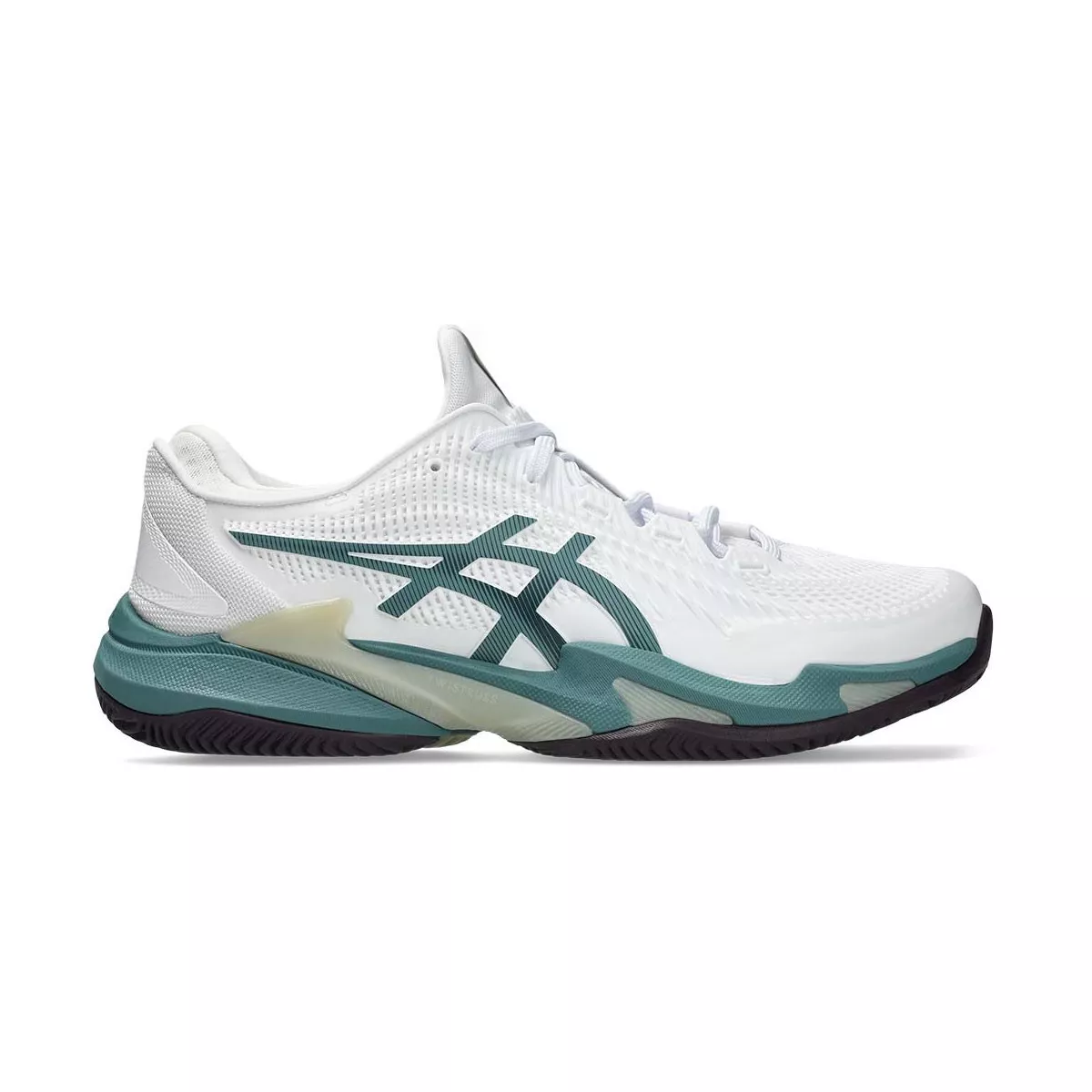 Asics Gel Court FF 3 tennisschoenen gravel wit / groen