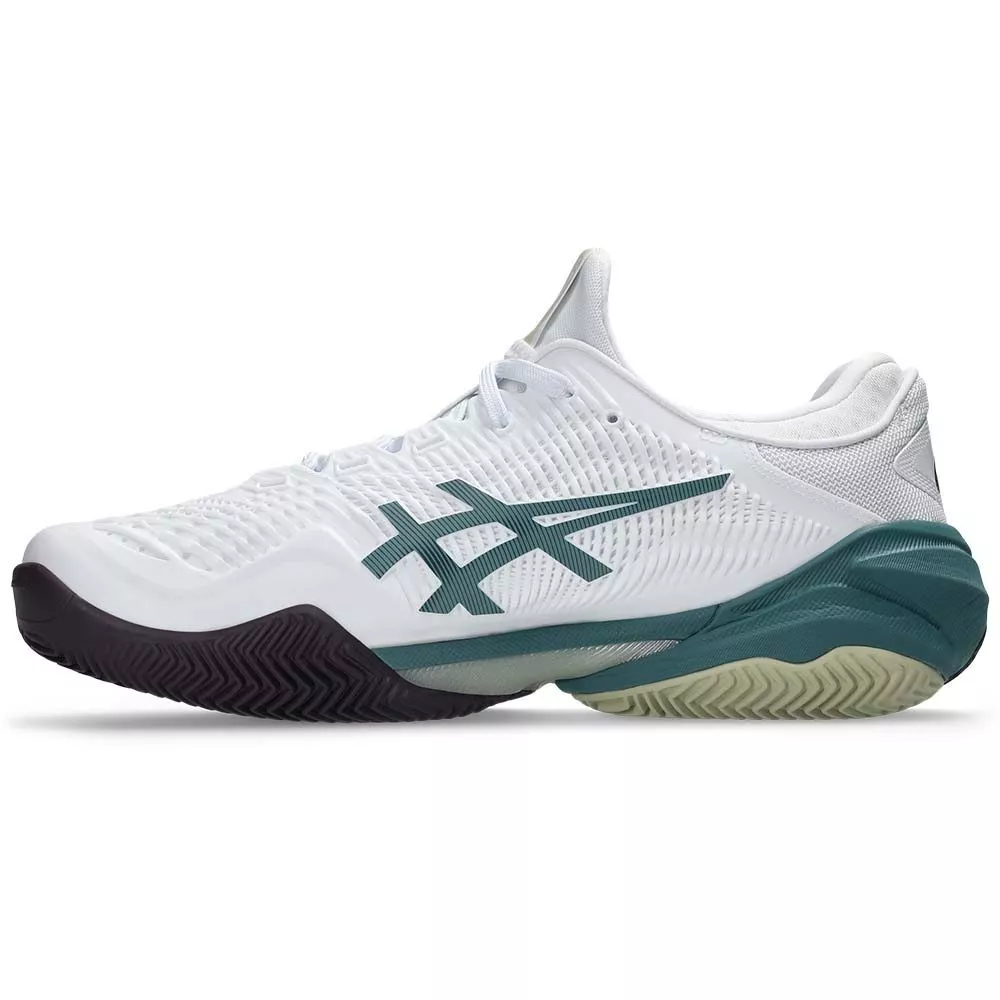 Asics Gel Court FF 3 tennisschoenen gravel wit / groen