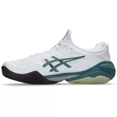Asics Gel Court FF 3 tennisschoenen gravel wit / groen