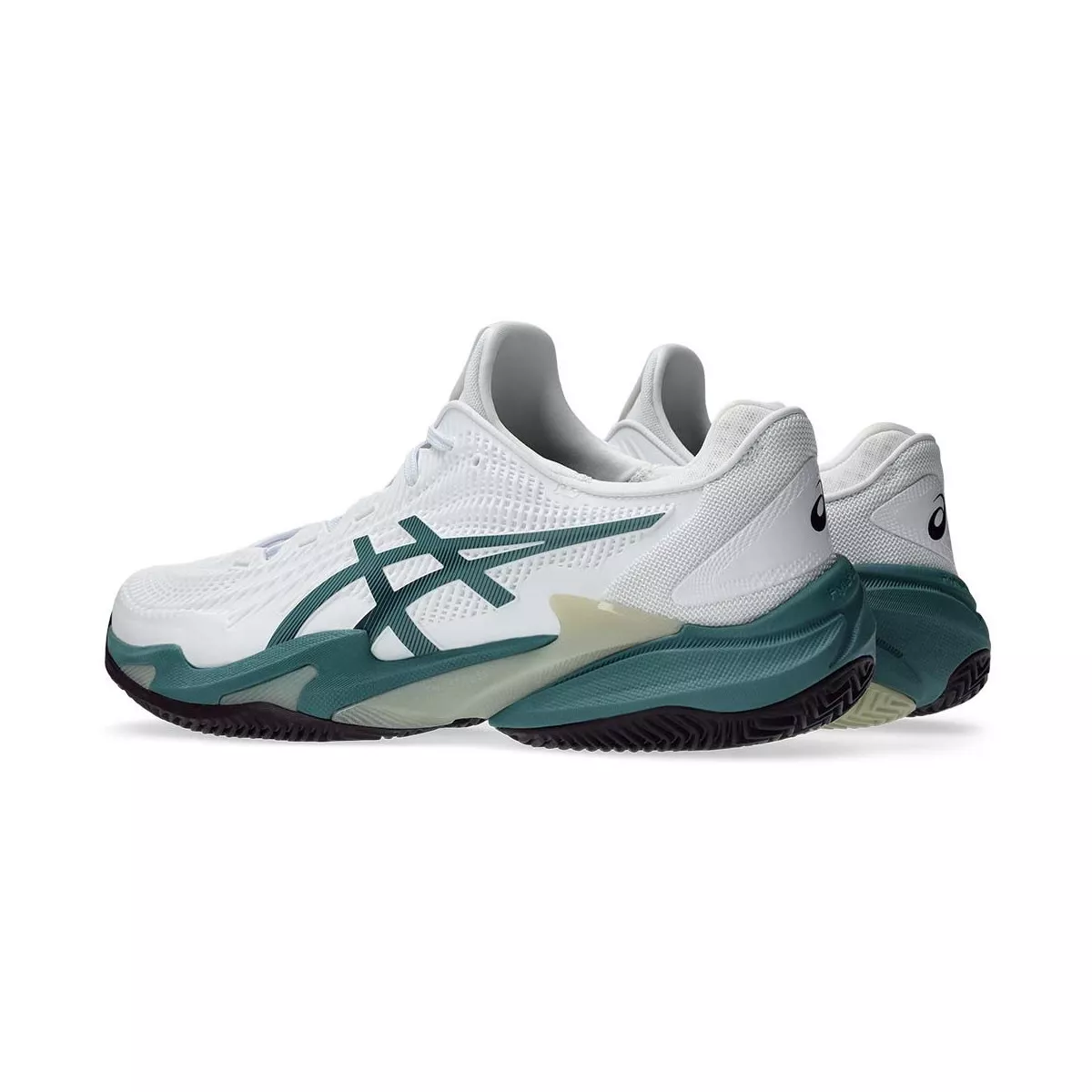 Asics Gel Court FF 3 tennisschoenen gravel wit / groen
