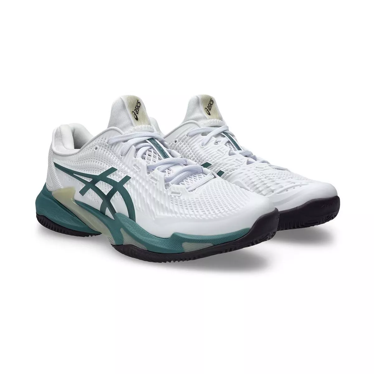 Asics Gel Court FF 3 tennisschoenen gravel wit / groen