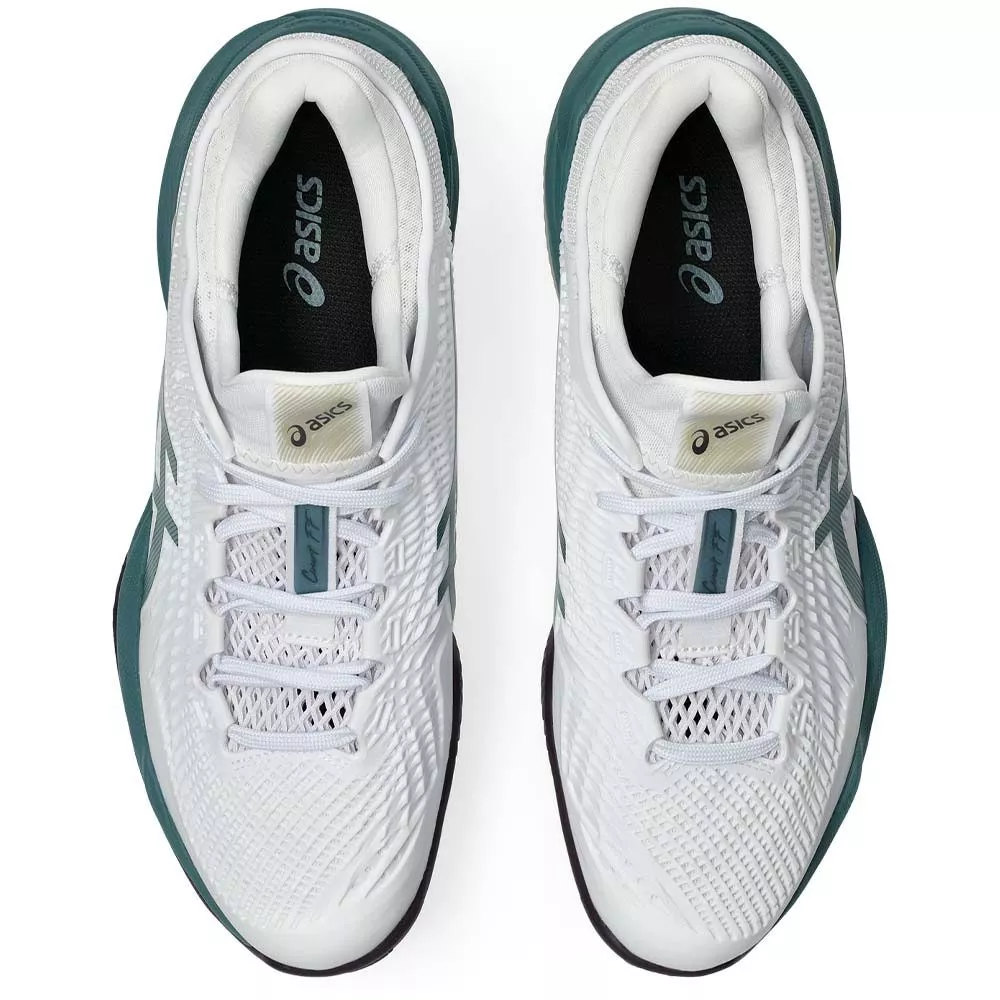 Asics Gel Court FF 3 tennisschoenen gravel wit / groen