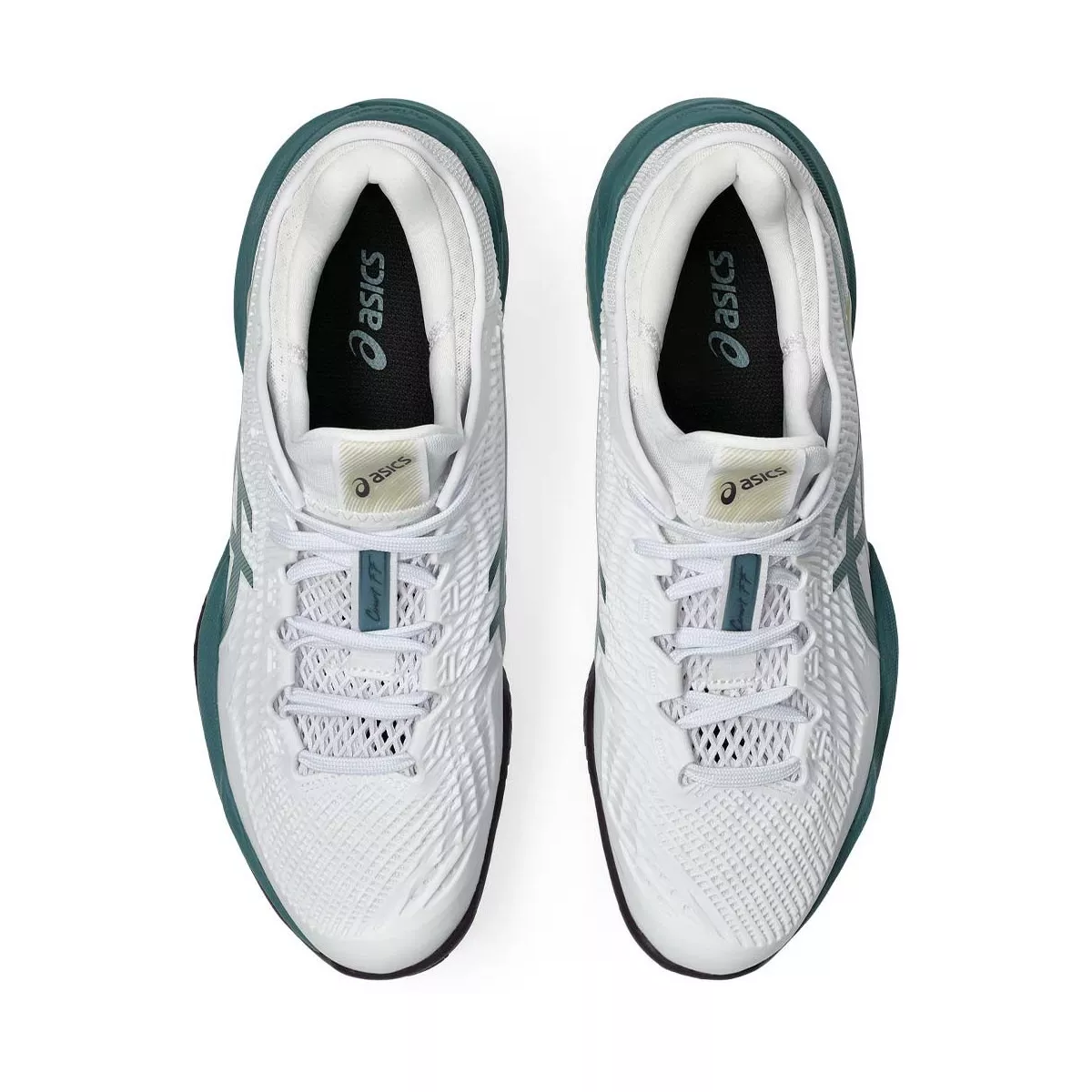 Asics Gel Court FF 3 tennisschoenen gravel wit / groen