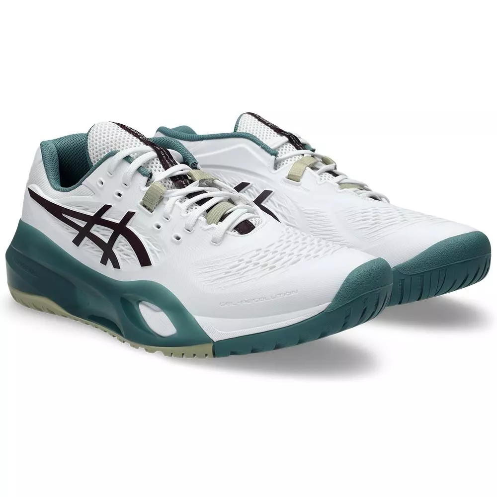 Asics Gel Resolution X tennisschoenen wit / groen