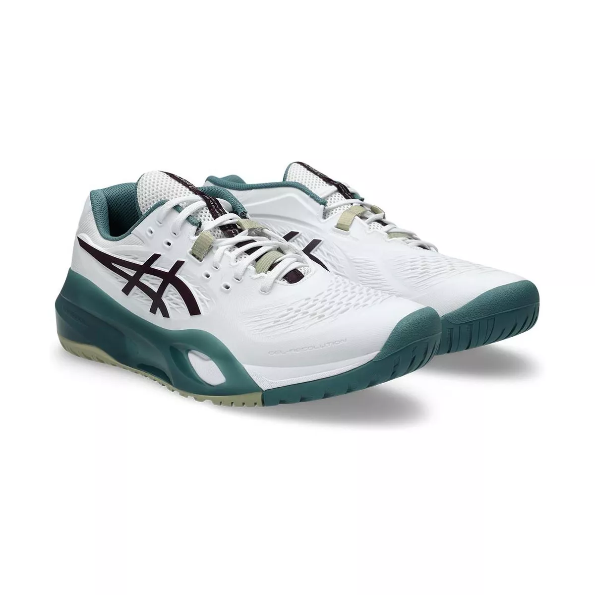 Asics Gel Resolution X tennisschoenen wit / groen