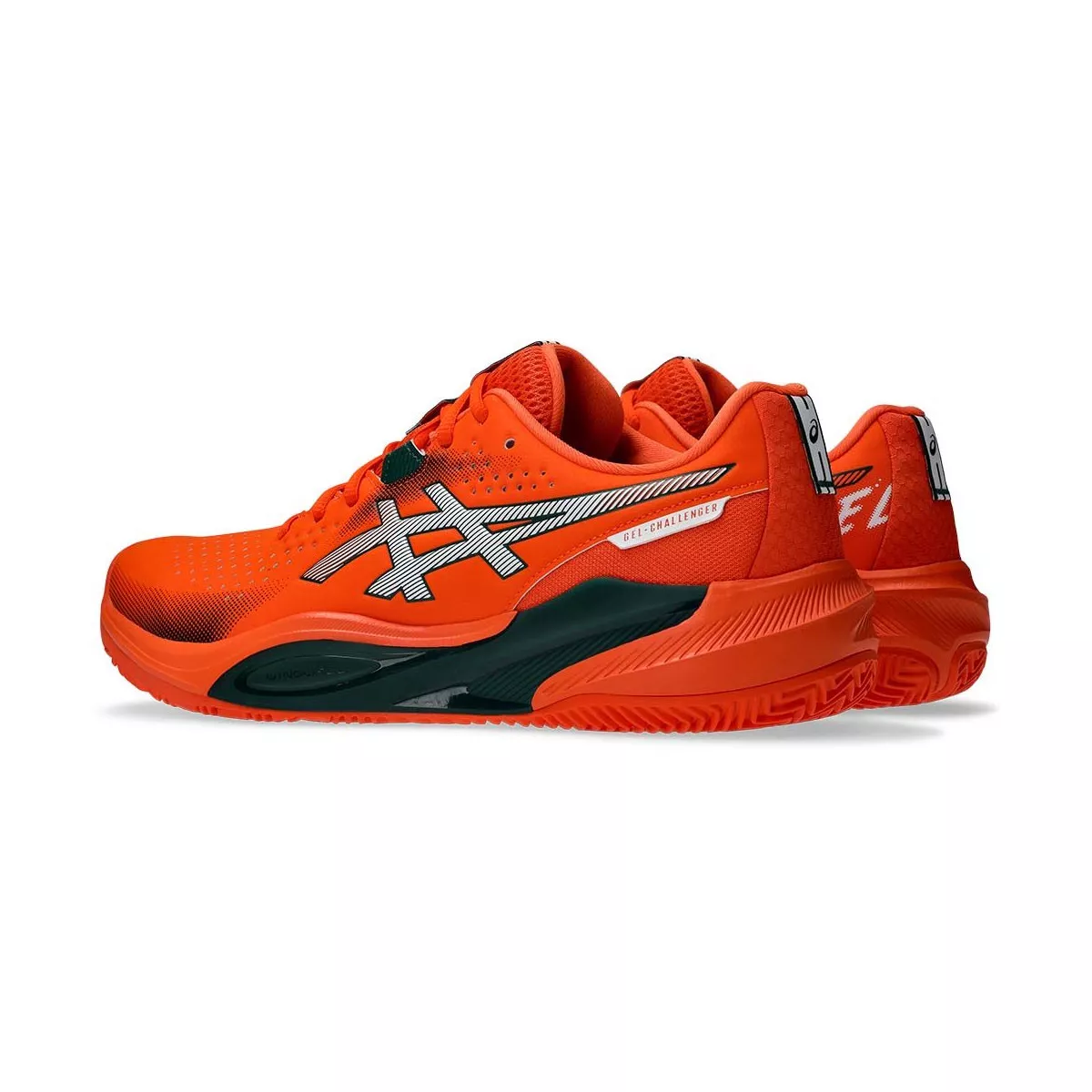 Asics Gel Challenger 15 padelschoenen oranje / groen