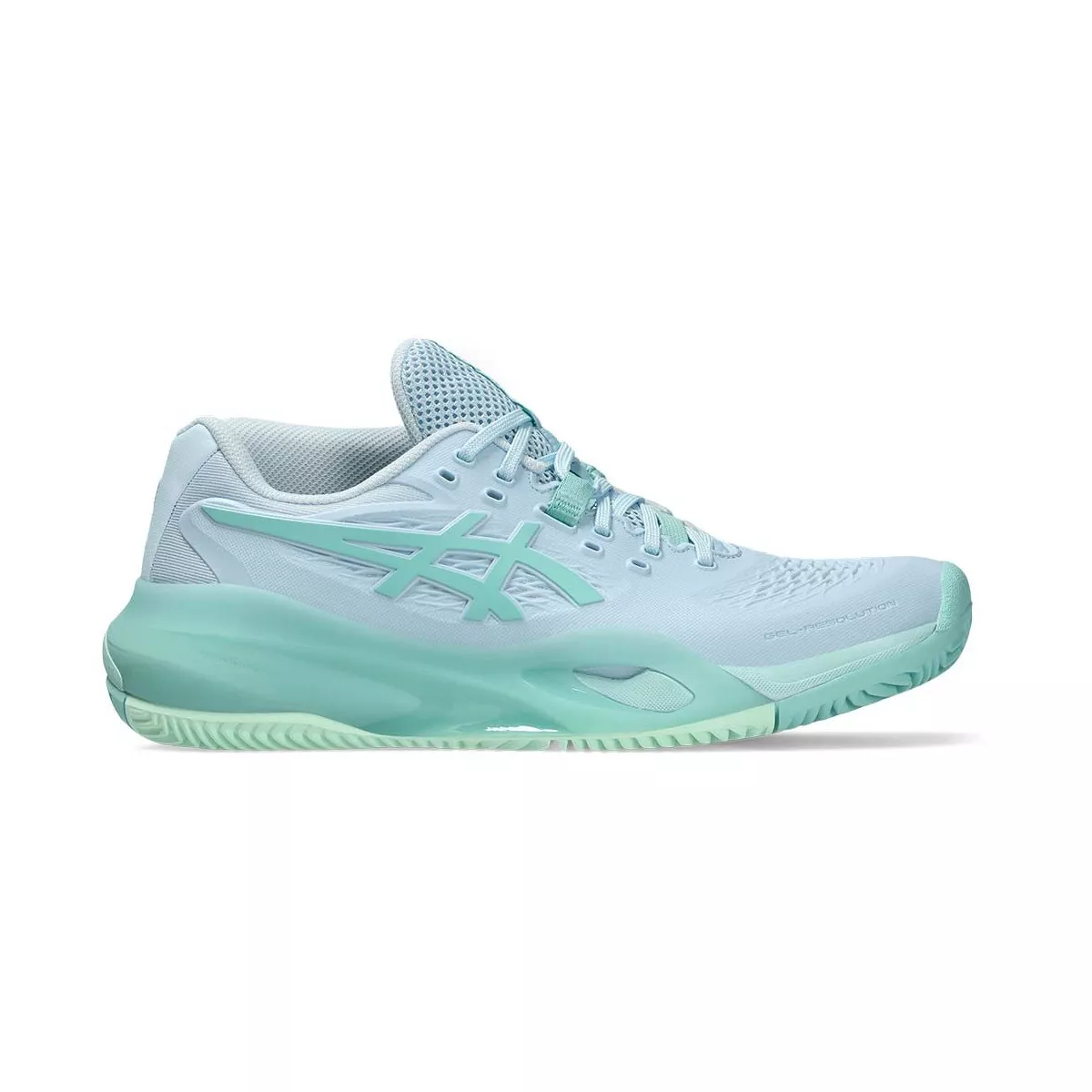 Asics Gel Resolution X tennisschoenen gravel dames pastelblauw / groen