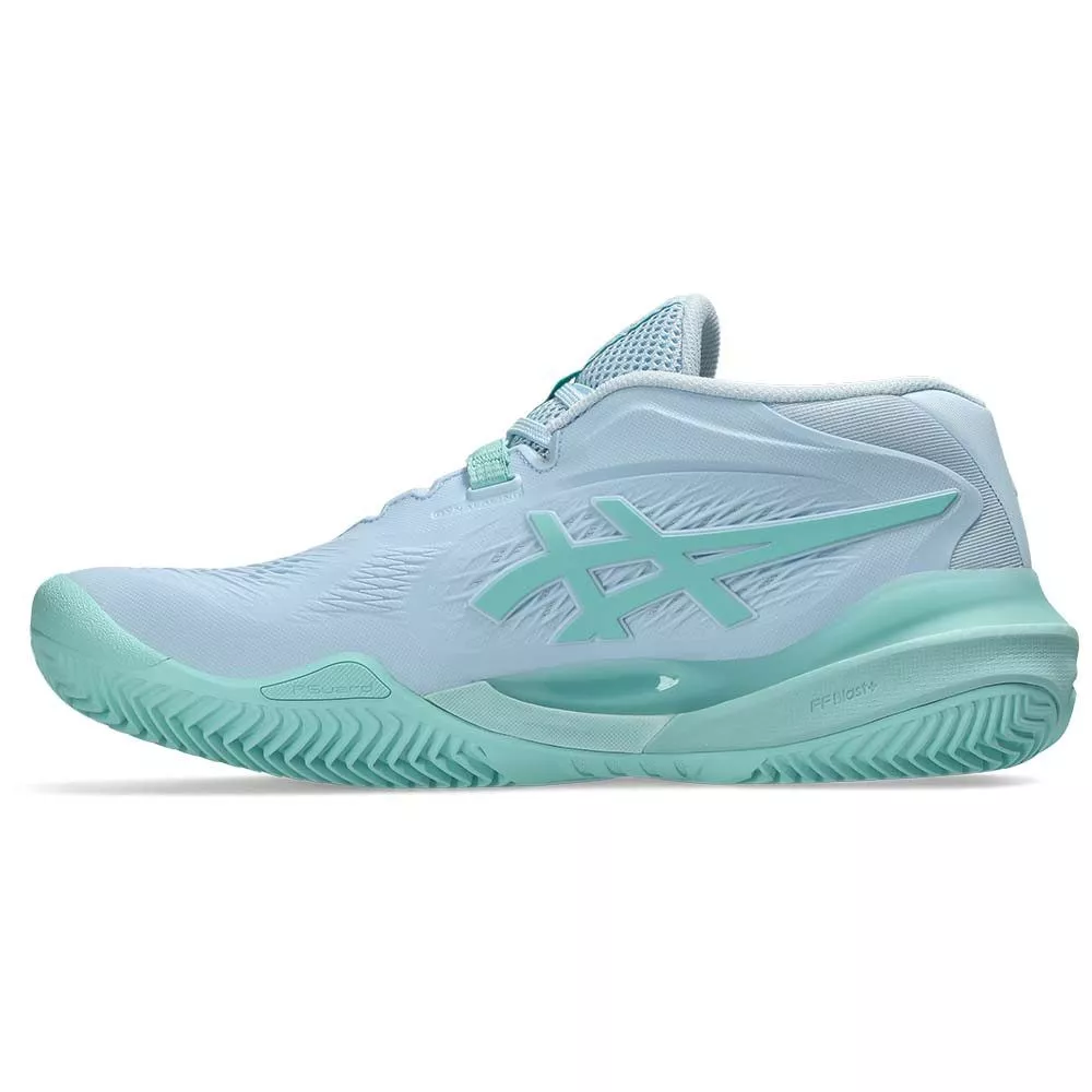 Asics Gel Resolution X tennisschoenen gravel dames pastelblauw / groen