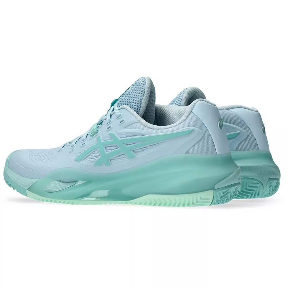 Asics Gel Resolution X tennisschoenen gravel dames pastelblauw / groen