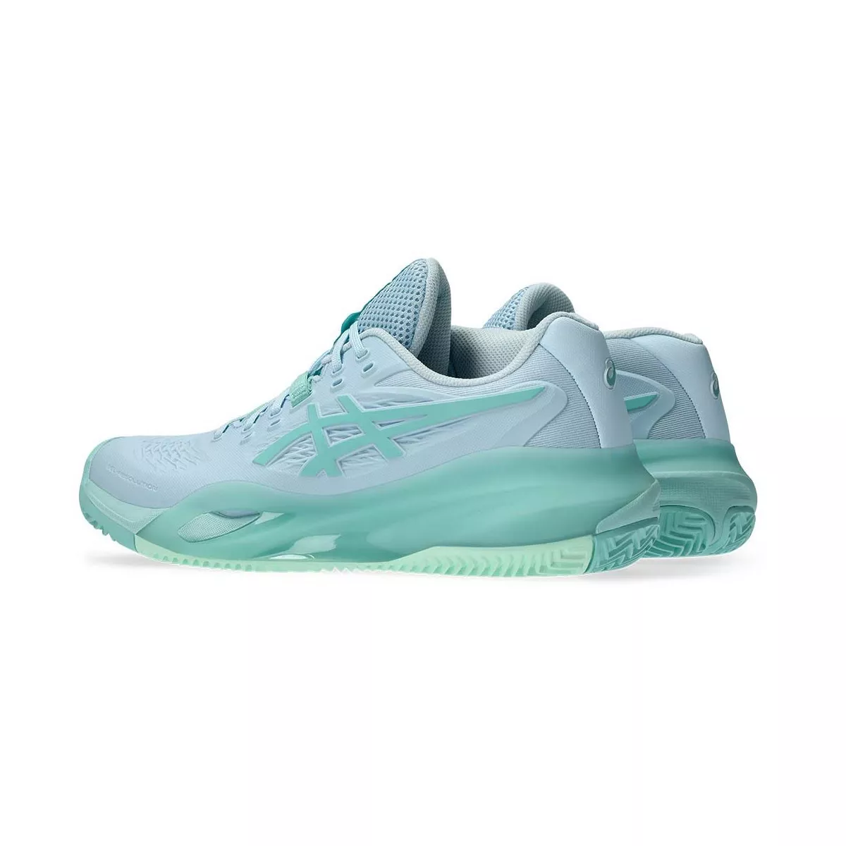 Asics Gel Resolution X tennisschoenen gravel dames pastelblauw / groen