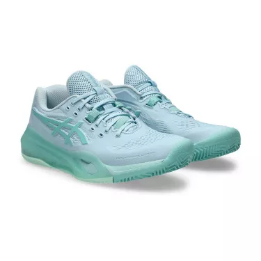 Asics Gel Resolution X tennisschoenen gravel dames pastelblauw / groen