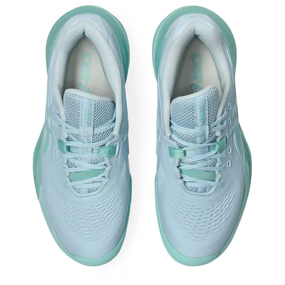Asics Gel Resolution X tennisschoenen gravel dames pastelblauw / groen
