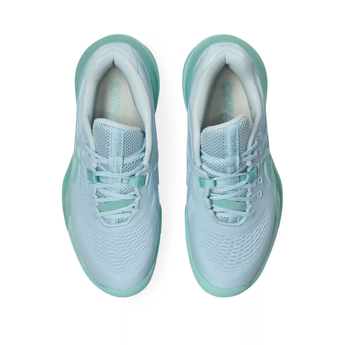 Asics Gel Resolution X tennisschoenen gravel dames pastelblauw / groen
