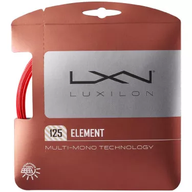 Luxilon Element tennissnaar rood 12 m