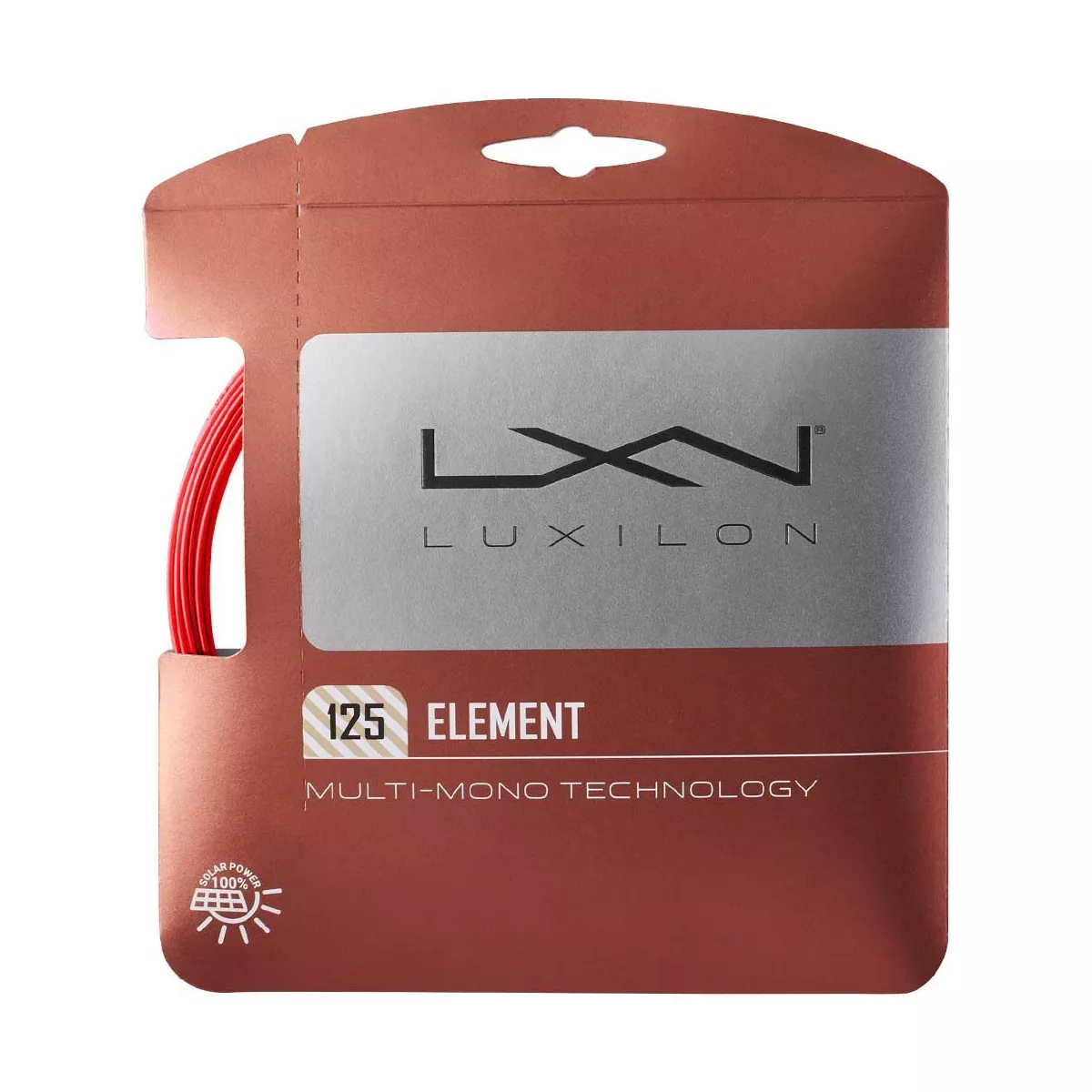 Luxilon Element tennissnaar rood 12 m