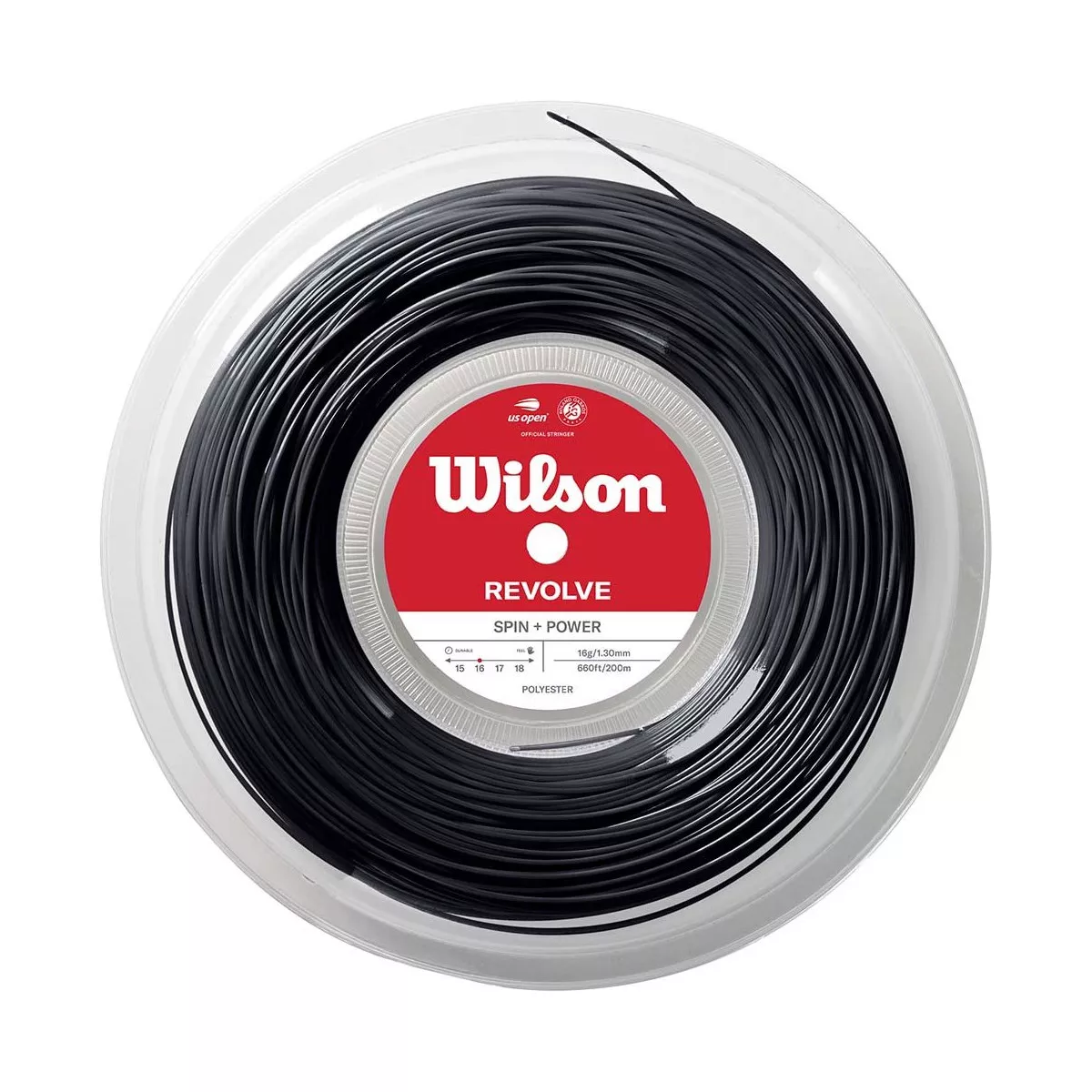 Wilson Revolve zwart tennissnaar 200 m