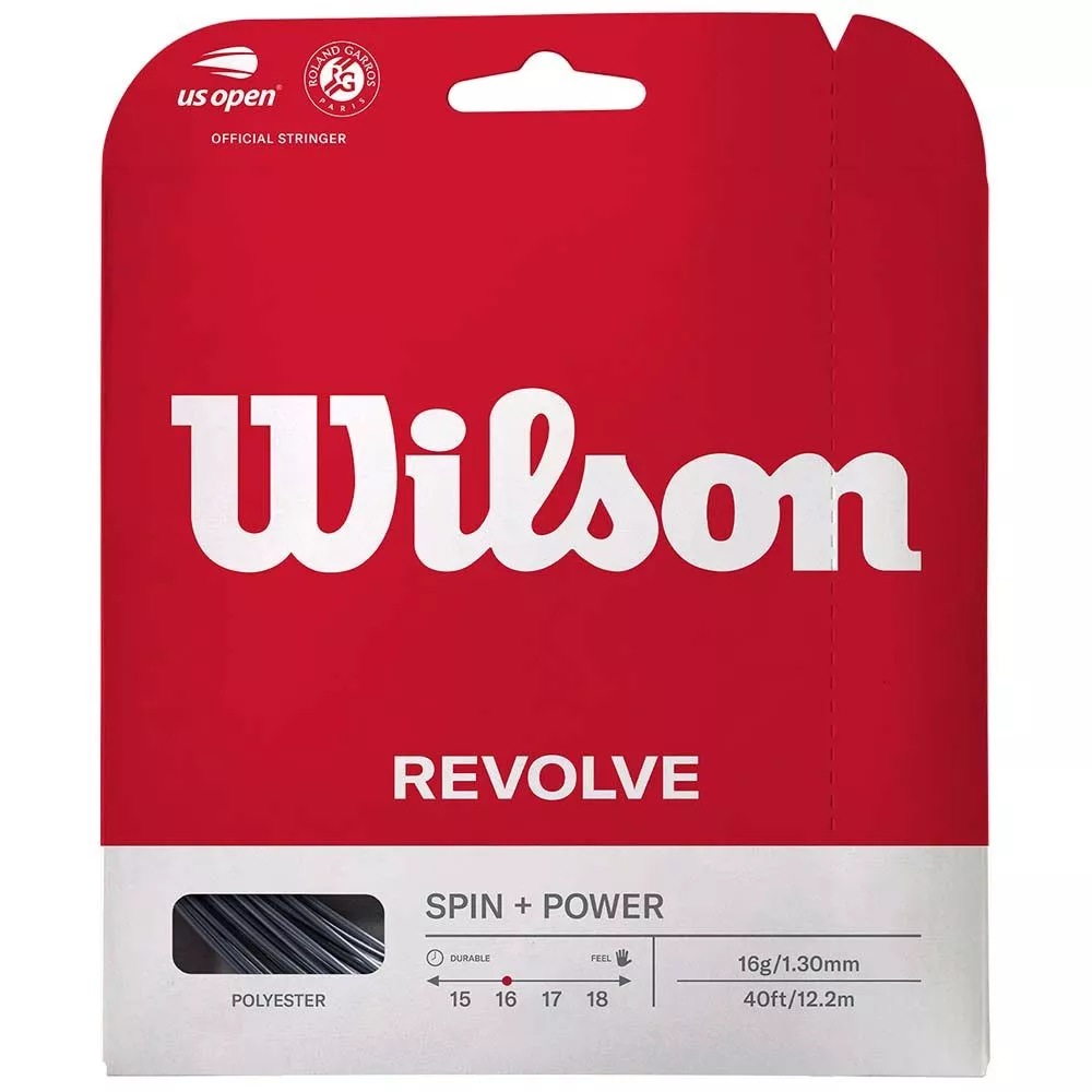 Wilson Revolve tennissnaar zwart 12 m