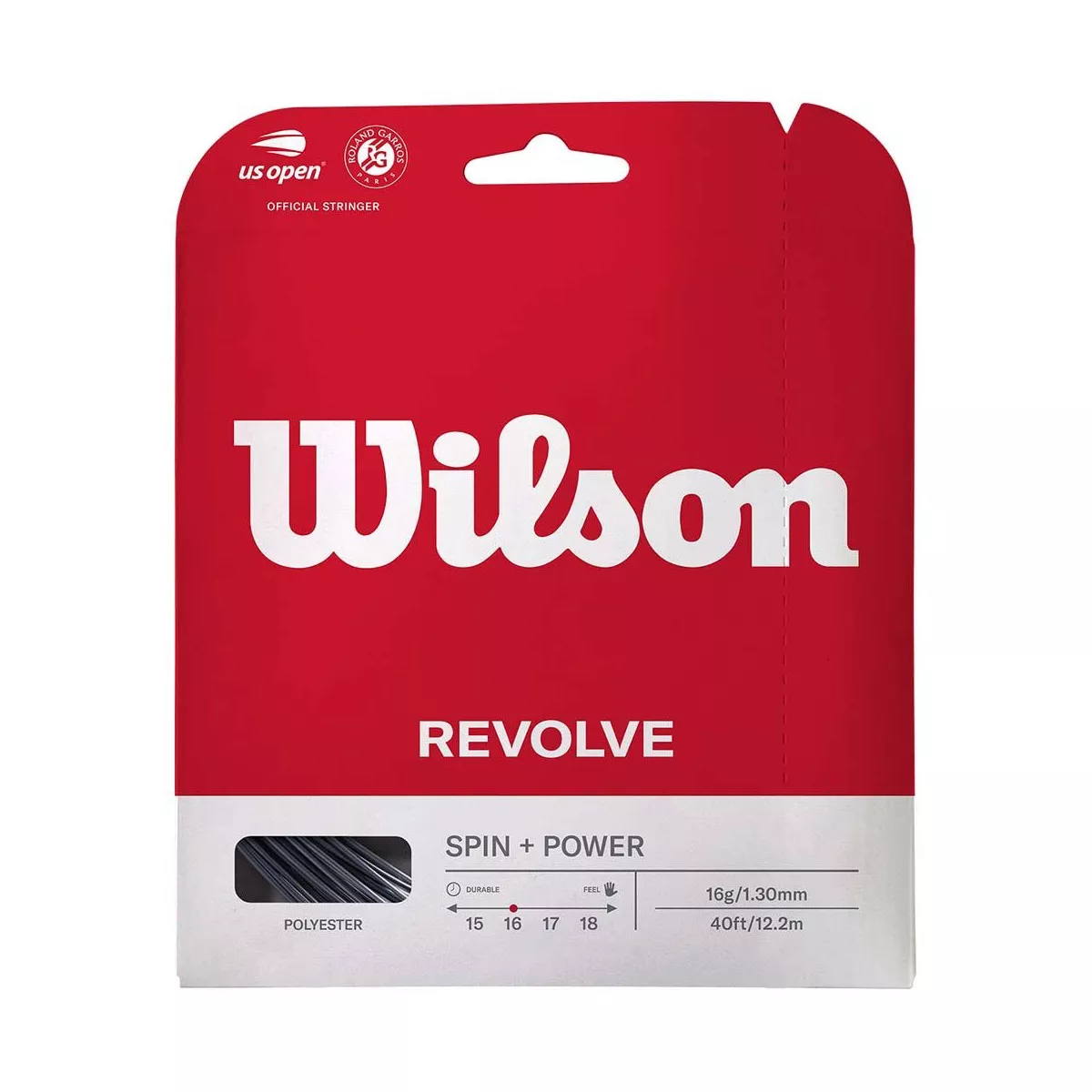 Wilson Revolve tennissnaar zwart 12 m