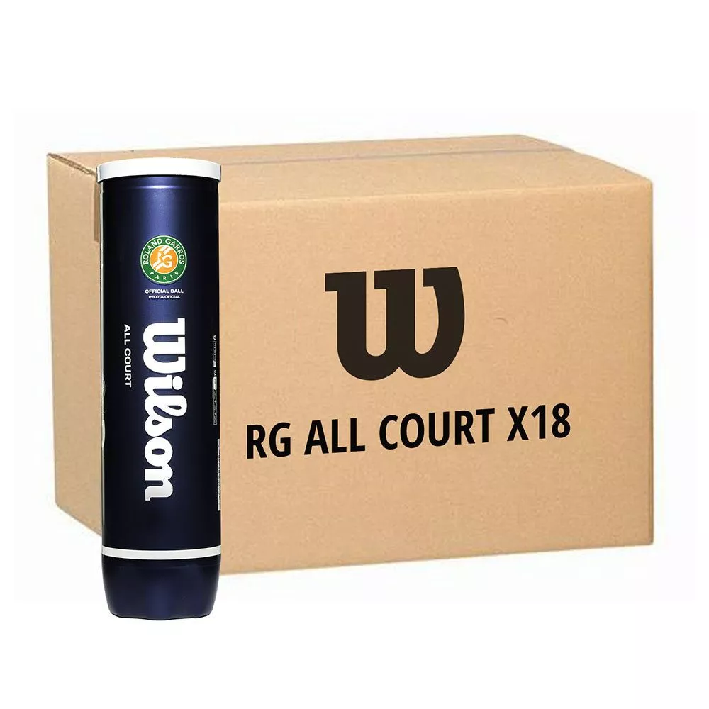 Wilson Roland Garros All Court tennisballen doos met 9 bipacks van 2 tubes van 4 ballen