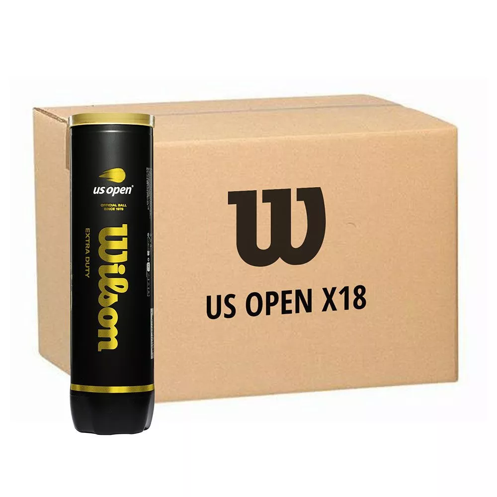 Wilson US Open tennisballen doos van 18 tubes van 4
