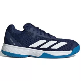 Adidas Courtflash tennisschoenen junior donkerblauw