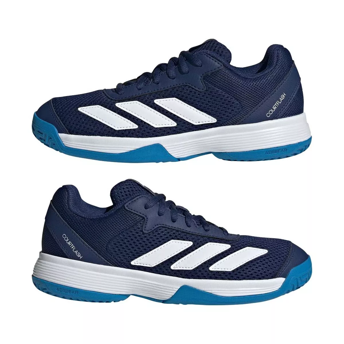 Adidas Courtflash tennisschoenen junior donkerblauw
