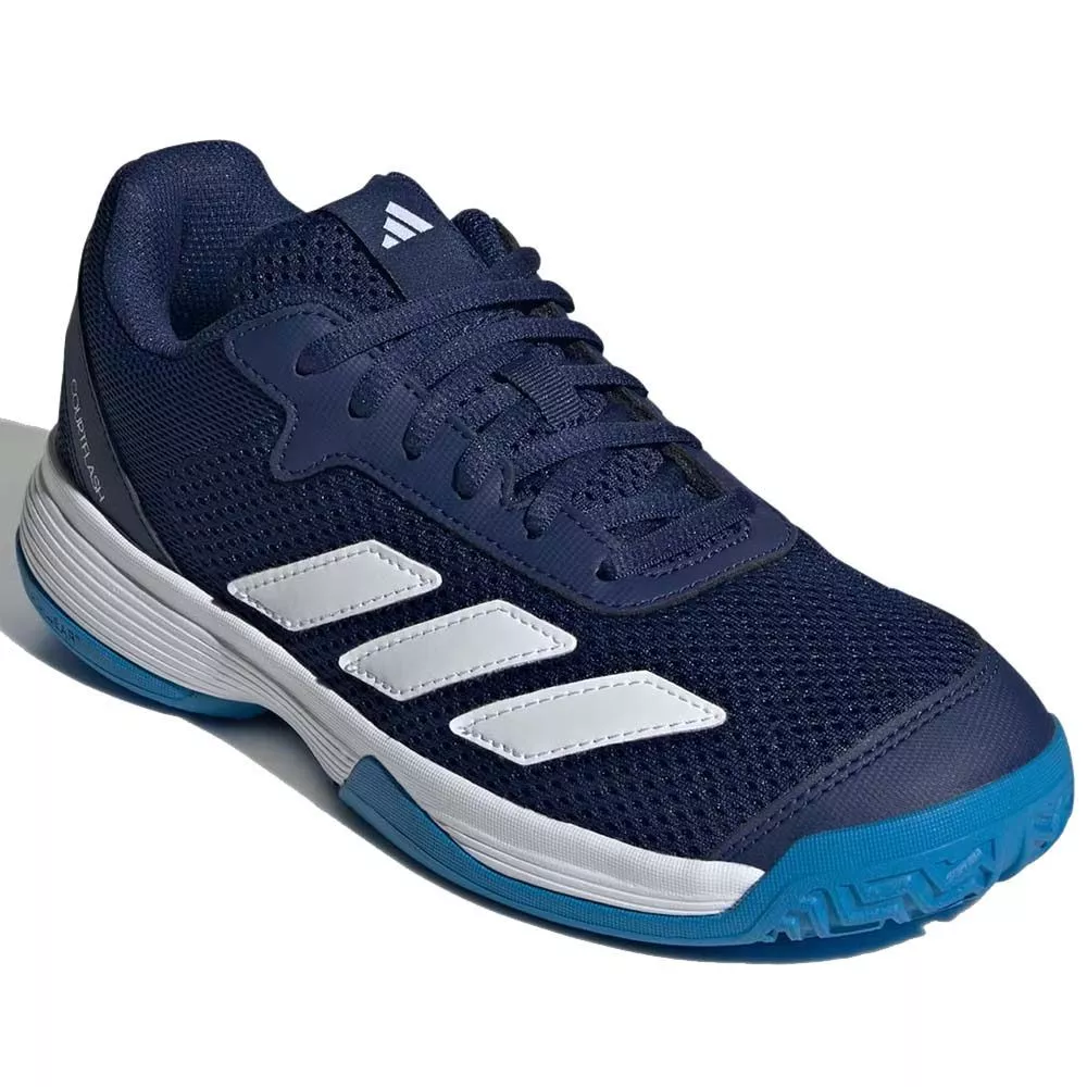 Adidas Courtflash tennisschoenen junior donkerblauw