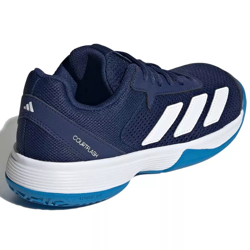 Adidas Courtflash tennisschoenen junior donkerblauw