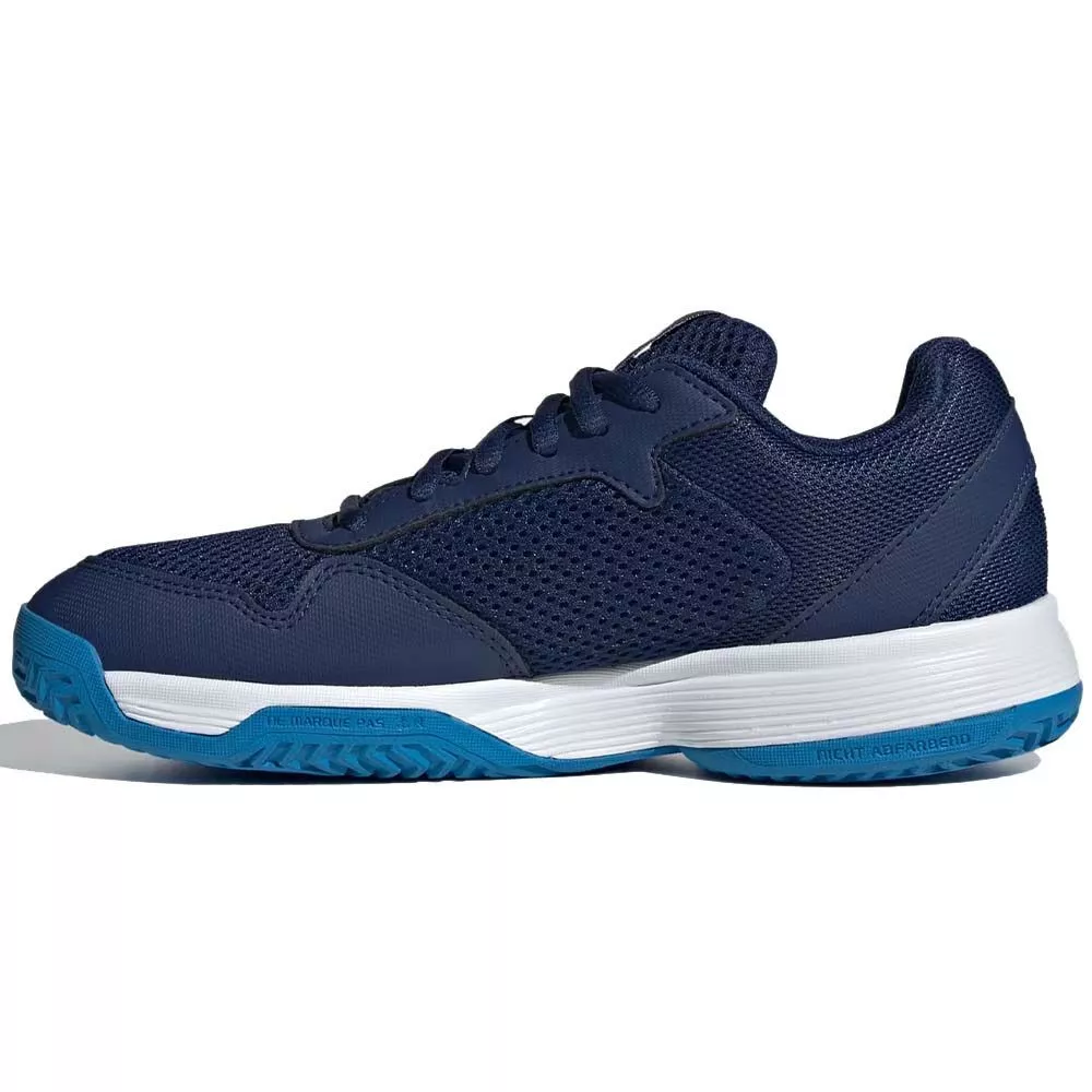 Adidas Courtflash tennisschoenen junior donkerblauw