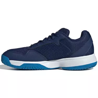 Adidas Courtflash tennisschoenen junior donkerblauw