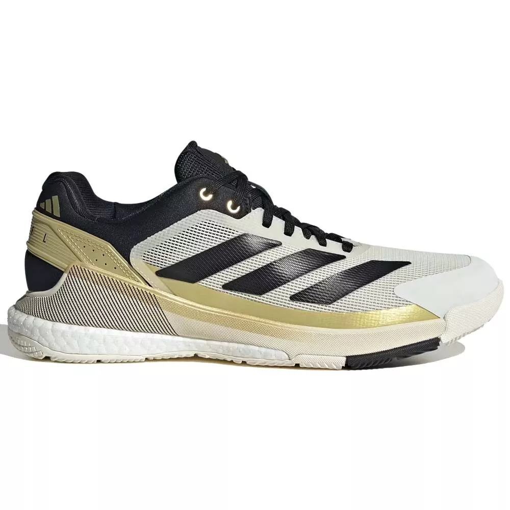Adidas Crazyquick Boost padelschoenen wit / zwart / goud
