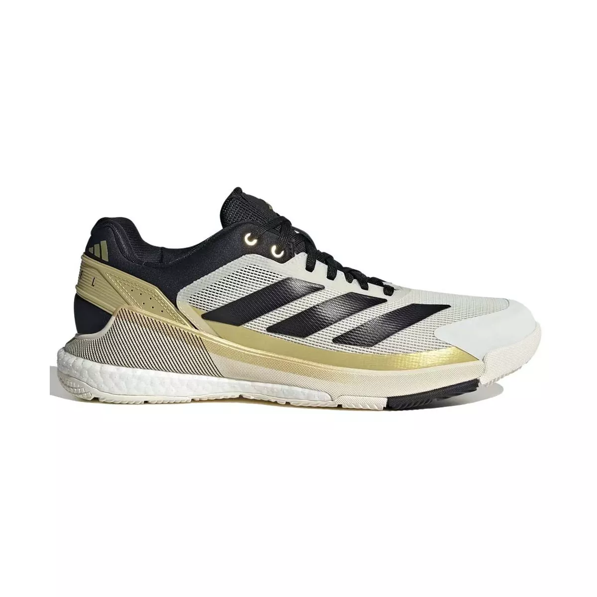 Adidas Crazyquick Boost padelschoenen wit / zwart / goud