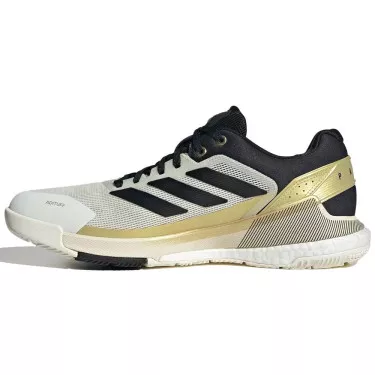 Adidas Crazyquick Boost padelschoenen wit / zwart / goud