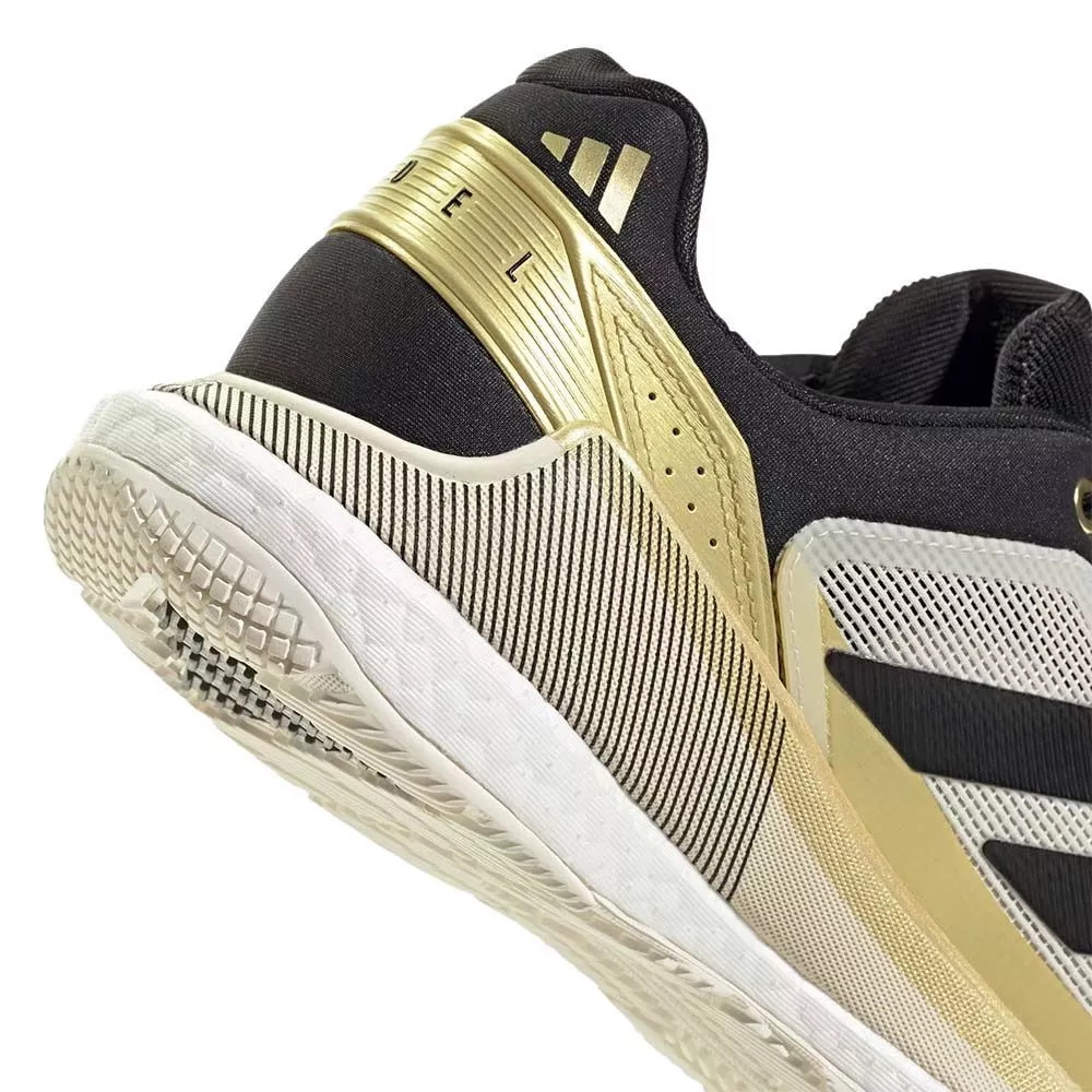 Adidas Crazyquick Boost padelschoenen wit / zwart / goud