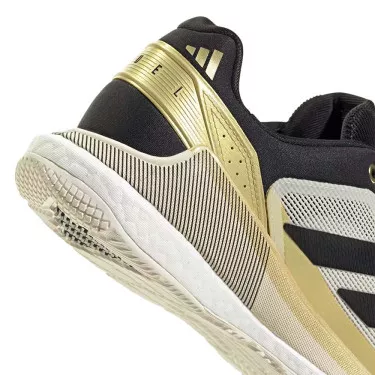 Adidas Crazyquick Boost padelschoenen wit / zwart / goud