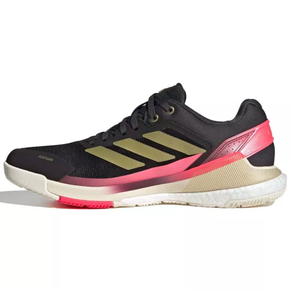 Adidas Crazyquick Boost padelschoenen zwart / goud / roze
