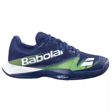 Babolat Jet Premura 2 Junior Padel Schoenen Donkerblauw / Flitsend Groen