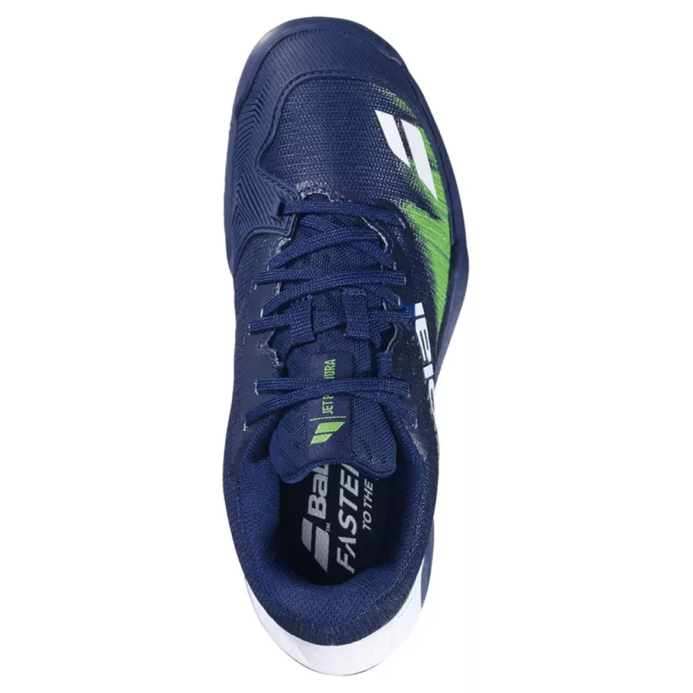 Babolat Jet Premura 2 Junior Padel Schoenen Donkerblauw / Flitsend Groen