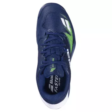Babolat Jet Premura 2 Junior Padel Schoenen Donkerblauw / Flitsend Groen