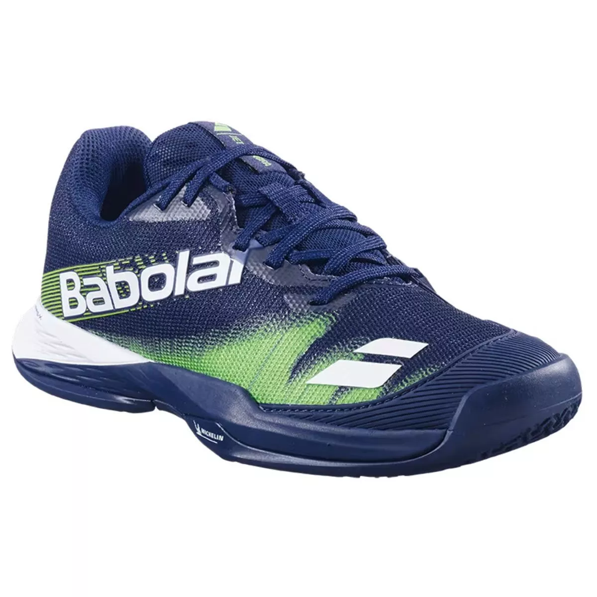 Babolat Jet Premura 2 Junior Padel Schoenen Donkerblauw / Flitsend Groen