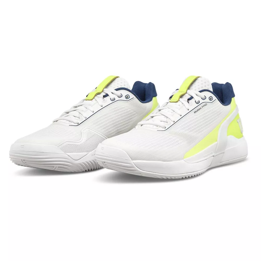 Wilson Rush Pro 5 padelschoenen wit / geel