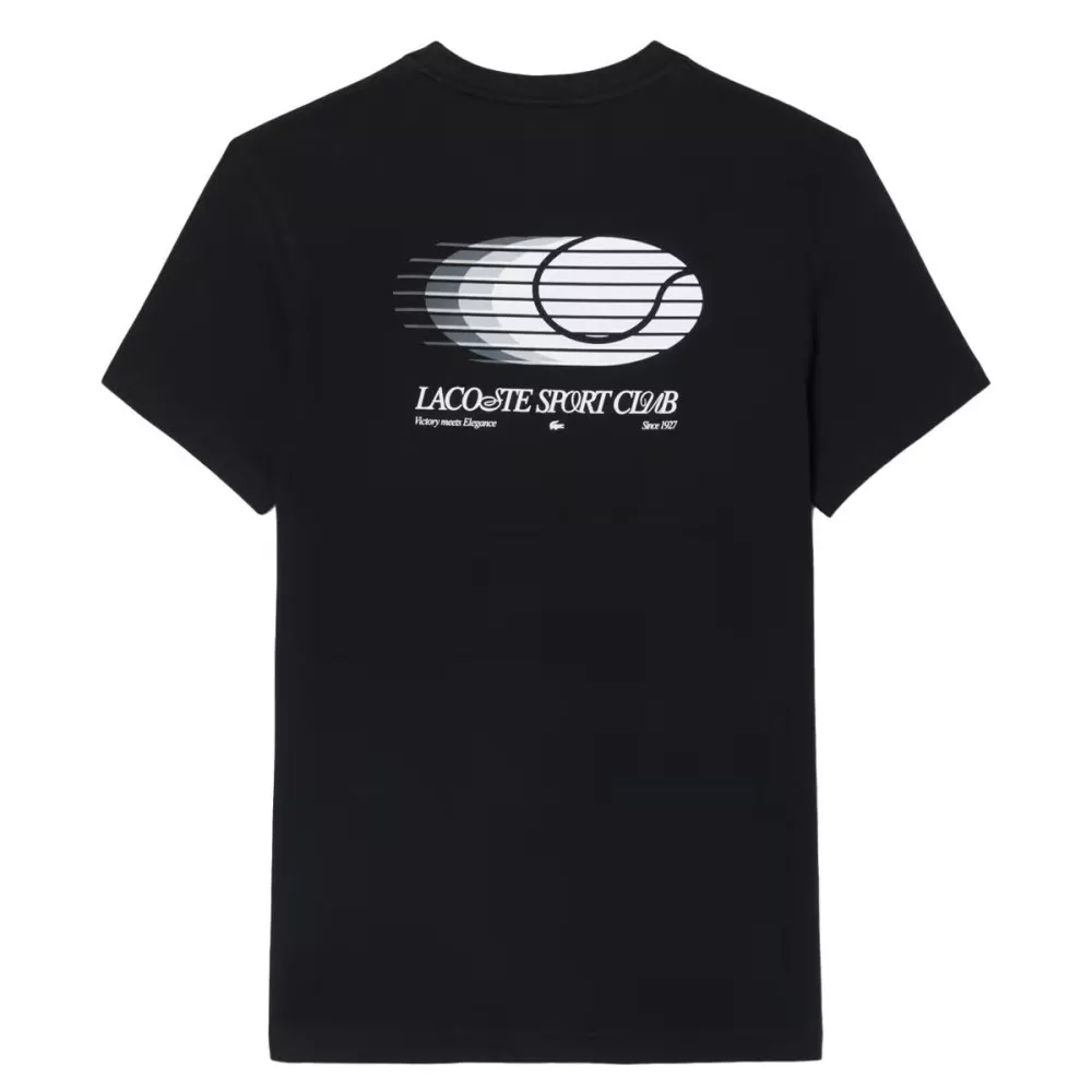 Lacoste Sport Ultra Dry Grafisch T-Shirt Zwart / Grijs
