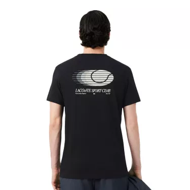 Lacoste Sport Ultra Dry Grafisch T-Shirt Zwart / Grijs
