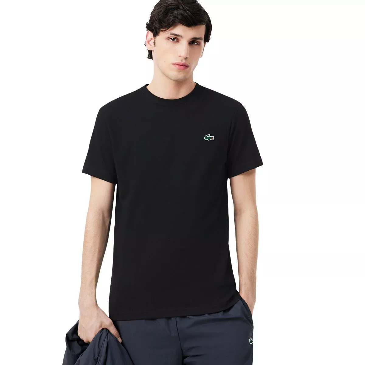Lacoste Sport Ultra Dry Grafisch T-Shirt Zwart / Grijs
