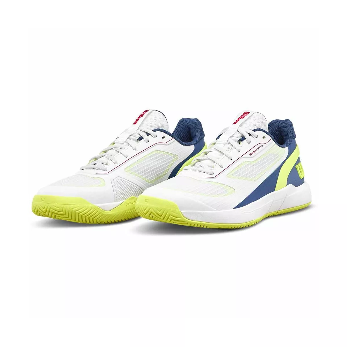 Wilson Rush Pro 5 Junior tennisschoenen wit / blauw / geel