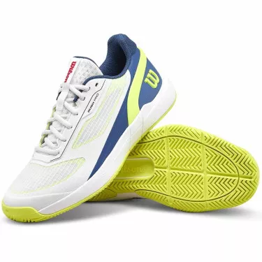 Wilson Rush Pro 5 Junior tennisschoenen wit / blauw / geel